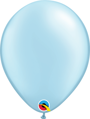 16 Inch Round Pearl Light Blue Qualatex Latex Balloons UNINFLATED