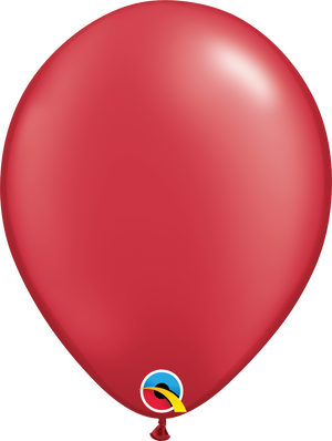 16 Inch Round Pearl Ruby Red Qualatex Latex Balloons UNINFLATED