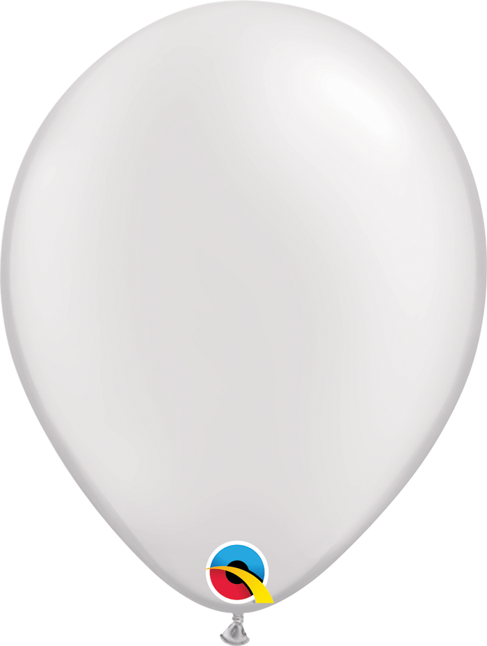 16 Inch Round Pearl White Qualatex Latex Balloons UNINFLATED