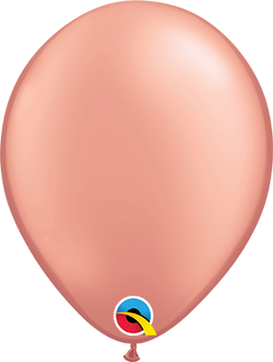 16 Inch Round Rose Gold Qualatex Latex Balloons UNINFLATED