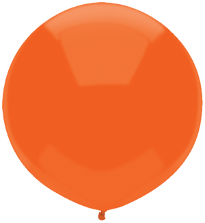 17 Inch Round Bright Orange Qualatex Latex Balloons UNINFLATED