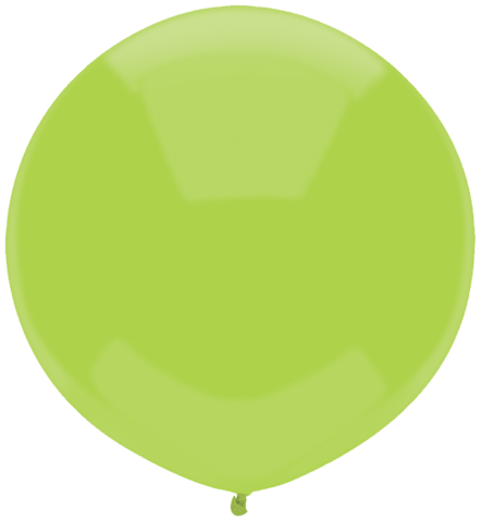 17 Inch Round Kiwi Lime Green Qualatex Latex Balloons UNINFLATED