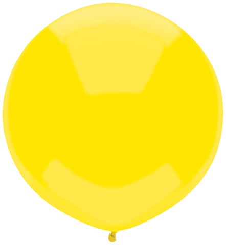 17 Inch Round Lemon Yellow Qualatex Latex Balloons UNINFLATED
