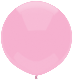 17 Inch Round Real Pink Qualatex Latex Balloons UNINFLATED