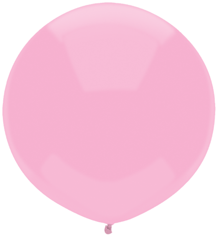 17 Inch Round Real Pink Qualatex Latex Balloons UNINFLATED