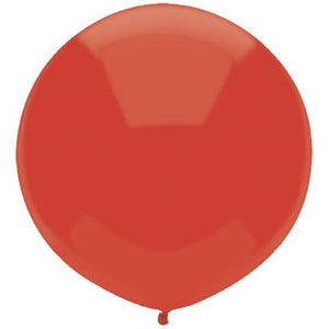 17 Inch Round Real Red Qualatex Latex Balloons UNINFLATED