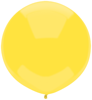 17 Inch Round Sun Yellow Qualatex Latex Balloons UNINFLATED