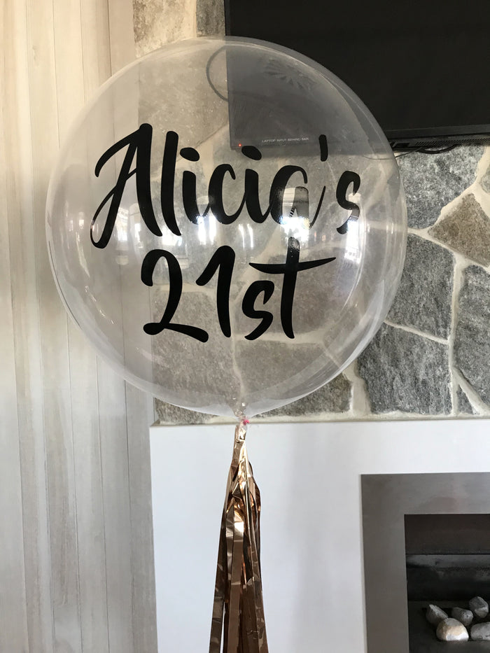 24 Inch Personalised Confetti Bubble Balloon