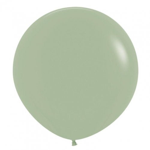 24 Inch (60 CM) Round Fashion Eucalyptus Sempertex Plain Latex Balloon UNINFLATED