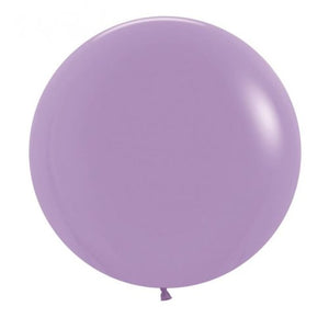 24 Inch (60 CM) Round Fashion Lilac Sempertex Plain Latex Balloon UNINFLATED
