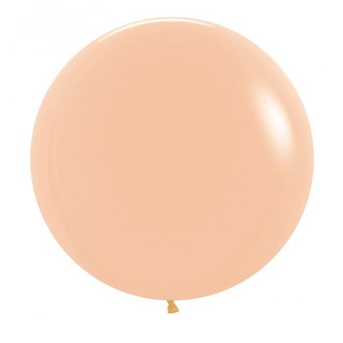 24 Inch (60 CM) Round Fashion Peach Blush Sempertex Plain Latex Balloon UNINFLATED