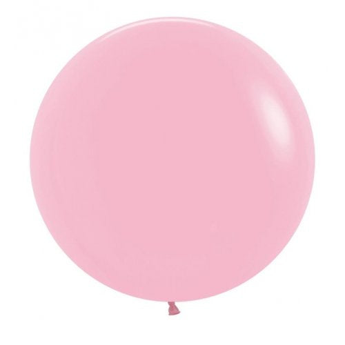 24 Inch (60 CM) Round Fashion Pink Sempertex Plain Latex Balloon UNINFLATED