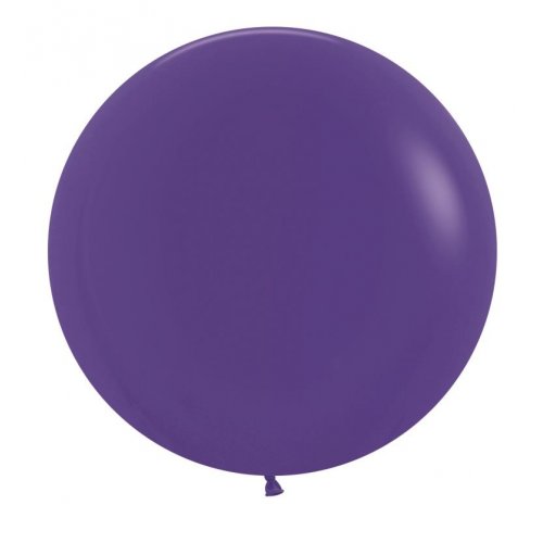 24 Inch (60 CM) Round Fashion Purple Violet Sempertex Plain Latex Balloon UNINFLATED