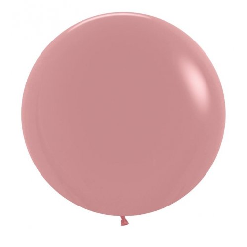 24 Inch (60 CM) Round Fashion Rosewood Sempertex Plain Latex Balloon UNINFLATED