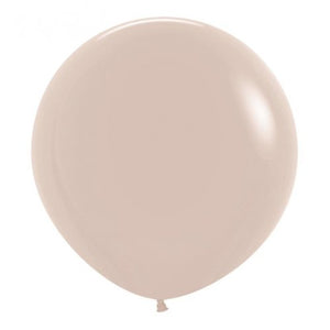 24 Inch (60 CM) Round Fashion White Sand Sempertex Plain Latex Balloon UNINFLATED