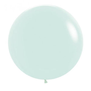 24 Inch (60 CM) Round Matte Pastel Green Sempertex Plain Latex Balloon UNINFLATED