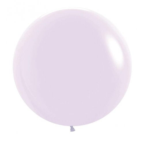 24 Inch (60 CM) Round Matte Pastel Lilac Sempertex Plain Latex Balloon UNINFLATED