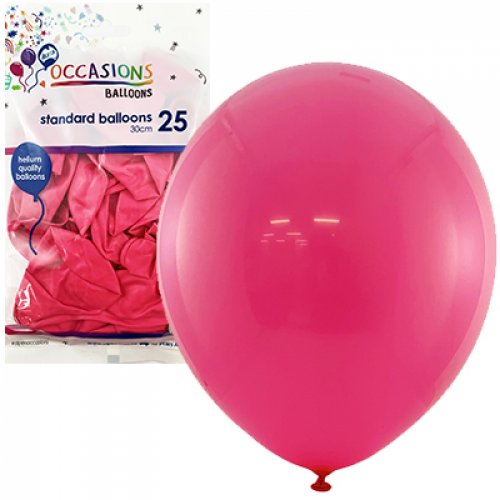 30cm Fuchsia Balloons - Pack of 25