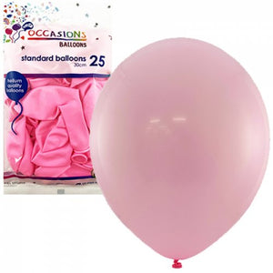 30cm Light Pink Balloons - Pack of 25