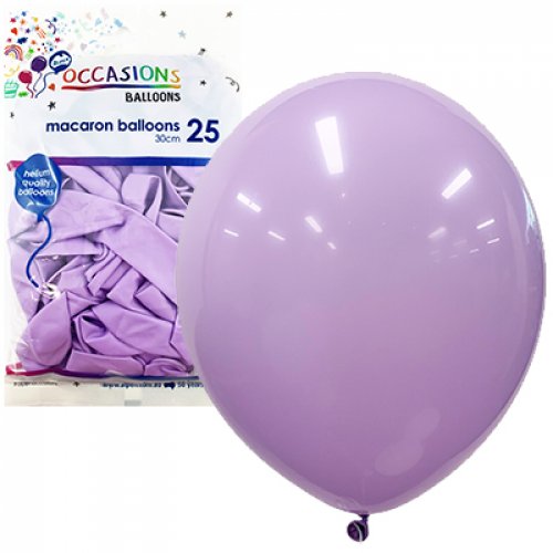 30cm Macaron Lavender Balloons - Pack of 25