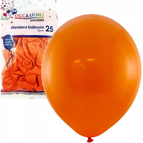 30cm Orange Balloons - Pack of 25