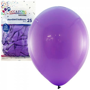 30cm Purple Balloons - Pack of 25