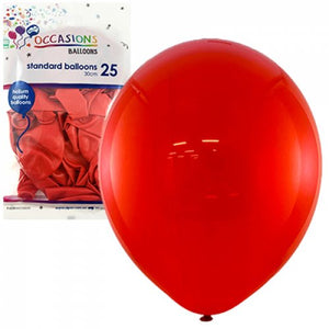 30cm Red Balloons - Pack of 25