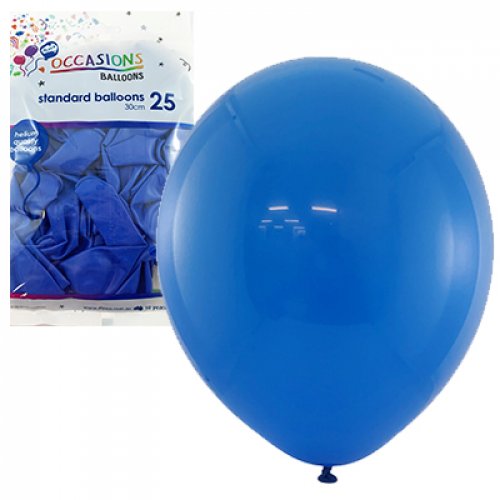 30cm Royal Blue Balloons - Pack of 25