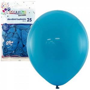 30cm Sapphire Blue Balloons - Pack of 25