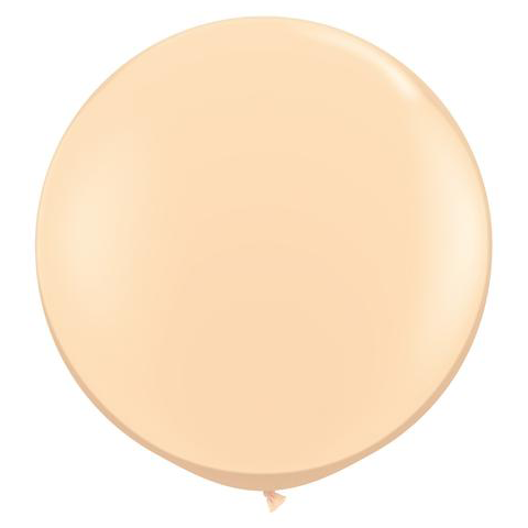 3ft Round Blush Qualatex Plain Latex Balloon UNINFLATED