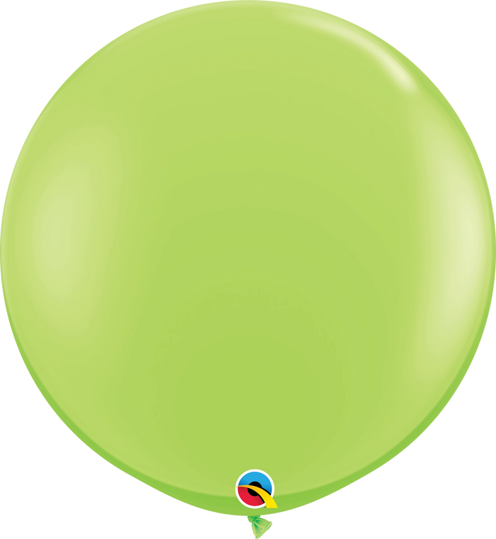 3ft Round Lime Green Qualatex Plain Latex Balloon UNINFLATED