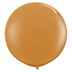 3ft Round Mocha Brown Qualatex Plain Latex Balloon UNINFLATED