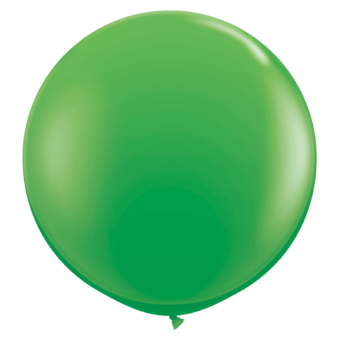 3ft Round Spring Green Qualatex Plain Latex Balloon UNINFLATED
