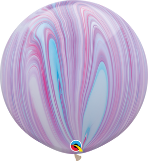 3ft Round Fashion Agate Rainbow Superagate Qualatex Latex Balloon UNINFLATED