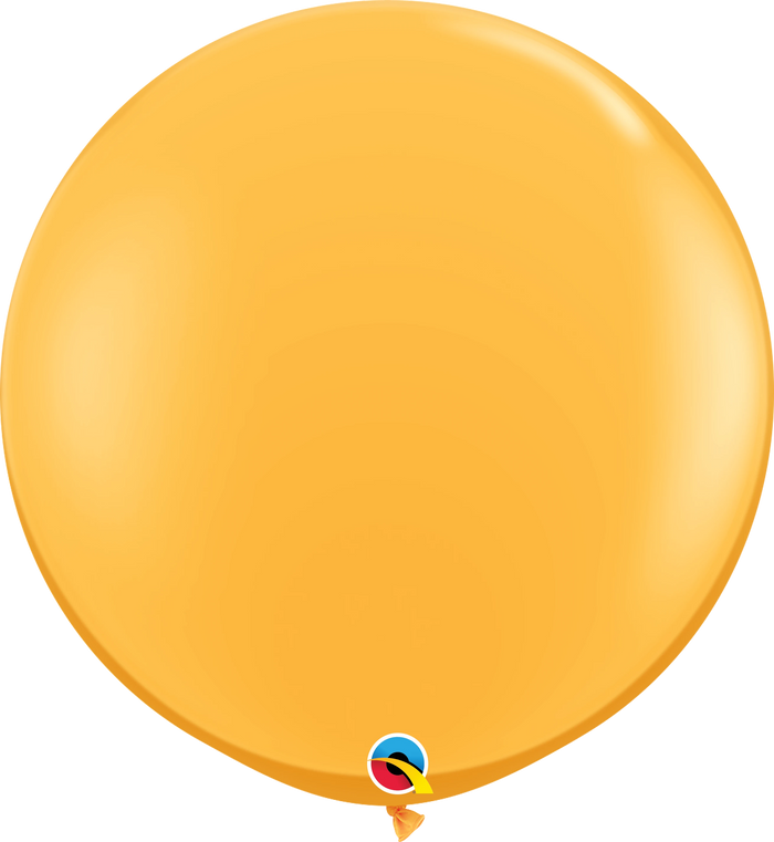 3ft Round Goldenrod Qualatex Plain Latex Balloon UNINFLATED
