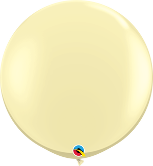3ft Round Ivory Silk Qualatex Plain Latex Balloon UNINFLATED