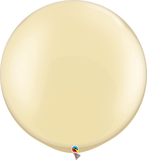 3ft Round Pearl Ivory Qualatex Plain Latex Balloon UNINFLATED