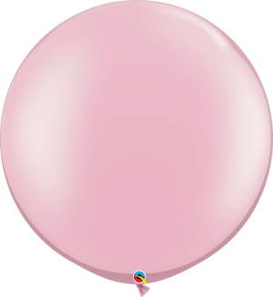3ft Round Pearl Pink Qualatex Plain Latex Balloon UNINFLATED