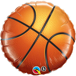 45cm Basketball Round Foil Balloon UNINFLATED