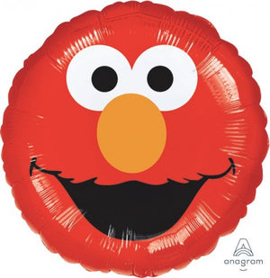 45cm Elmo Smiles Round Foil Balloon UNINFLATED