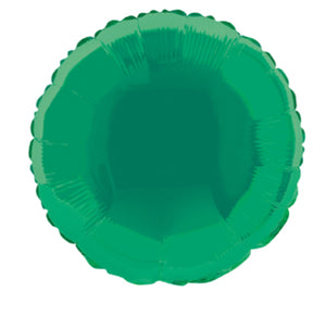 45cm Emerald Green Round Foil Balloon UNINFLATED