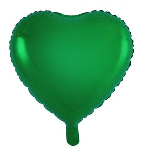 45cm Heart Green Foil Balloon UNINFLATED