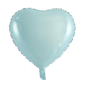 45cm Heart Light Blue Foil Balloon UNINFLATED