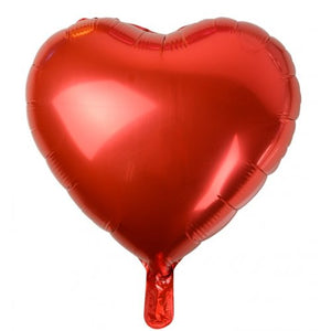 45cm Heart Red Foil Balloon UNINFLATED
