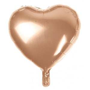 45cm Heart Rose Gold Foil Balloon UNINFLATED
