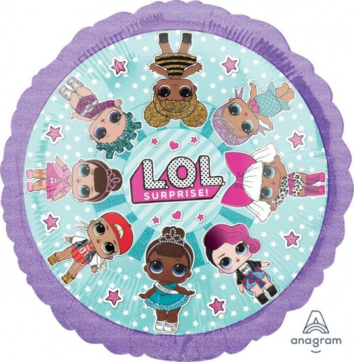 45cm LOL Surprise Round Foil Balloon UNINFLATED