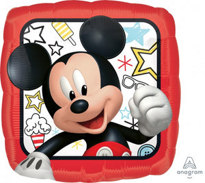45cm Mickey Mouse Square Foil Balloon UNINFLATED