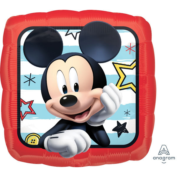 45cm Mickey Mouse Square Foil Balloon UNINFLATED