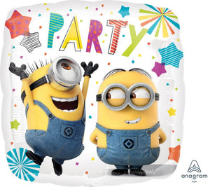 45cm Minions Birthday Party Square Foil Balloon UNINFLATED