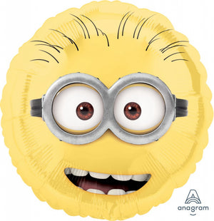 45cm Minions Eyeball Round Foil Balloon UNINFLATED